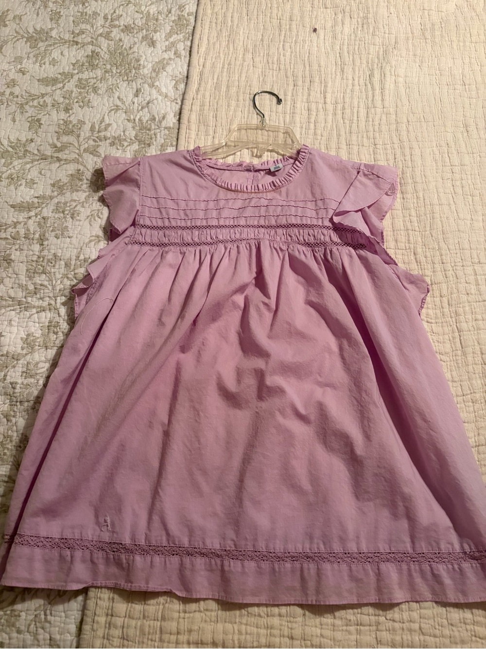 ' Lavender Flutter Sleeve Dress